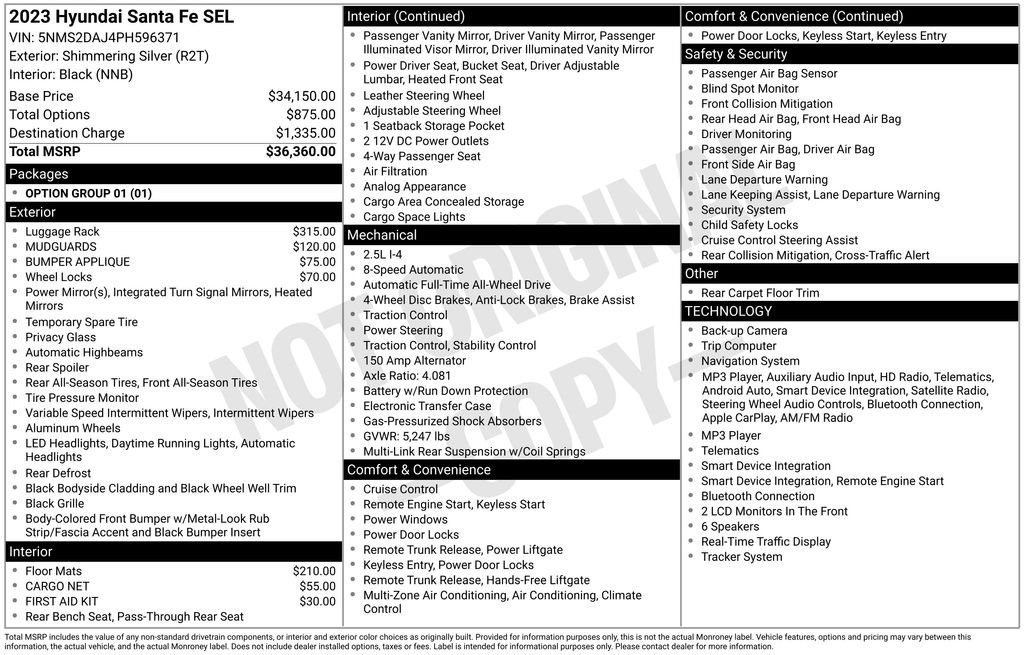 hyundai santa fe 2023 5NMS2DAJ4PH596371 image hyundai santa fe 2023 5NMS2DAJ4PH596371 image